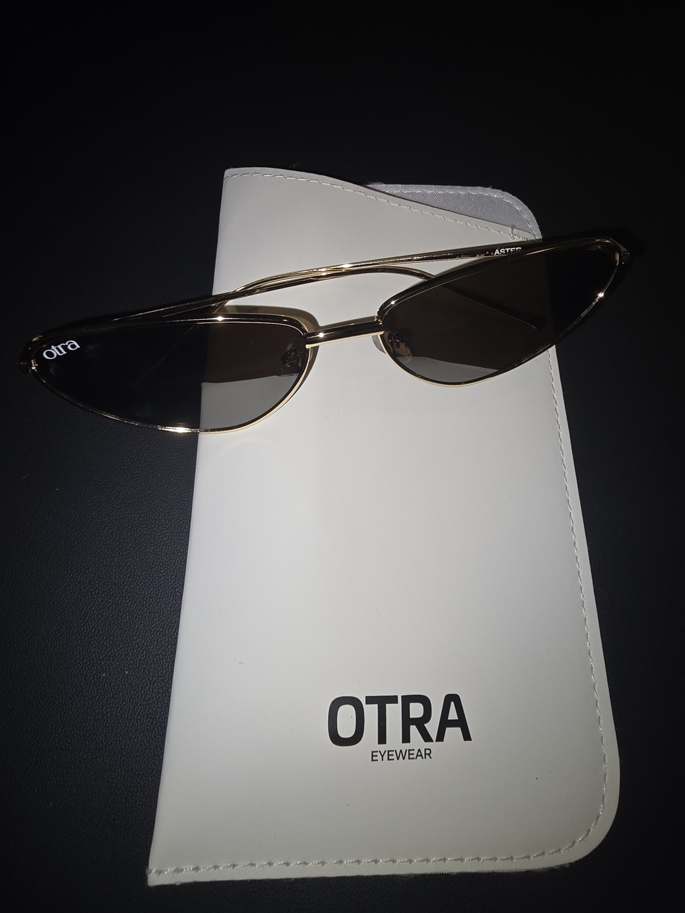 Gold Frame Sunglasses with Brown Lenses